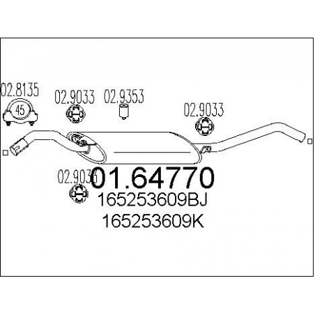 Silencieux arrière MTS