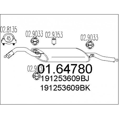 Silencieux arrière MTS