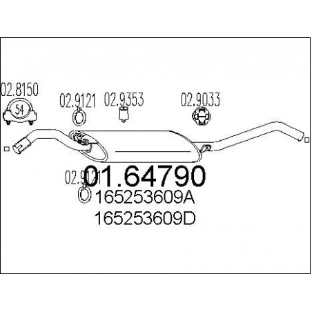 Silencieux arrière MTS