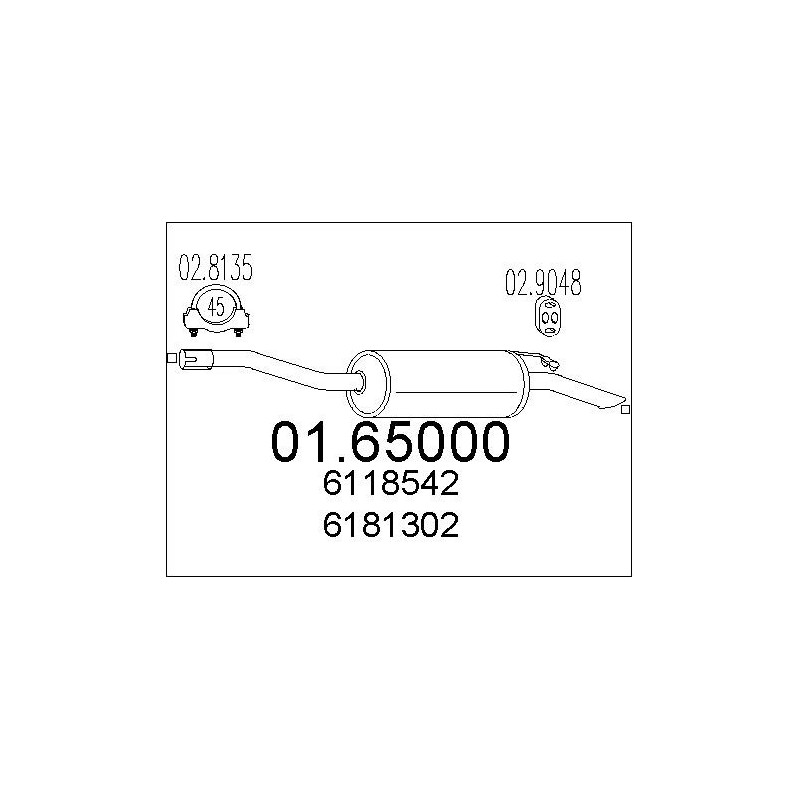 Silencieux arrière MTS