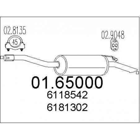 Silencieux arrière MTS