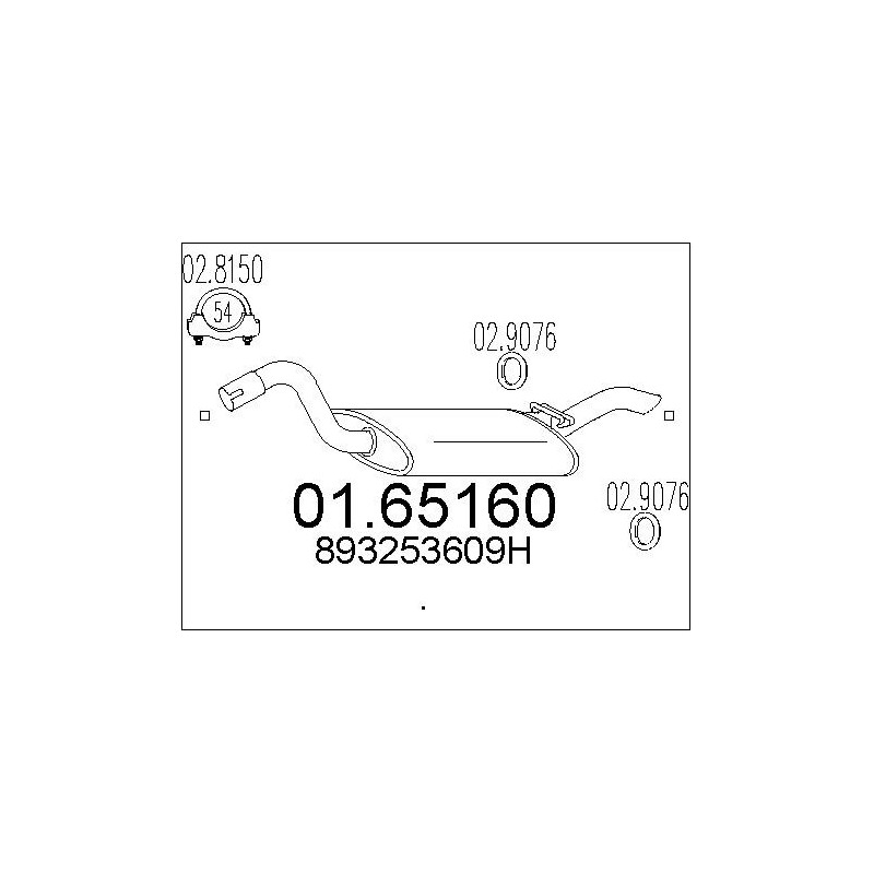 Silencieux arrière MTS