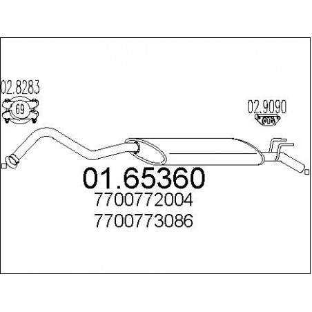 Silencieux arrière MTS