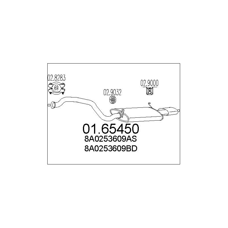 Silencieux arrière MTS