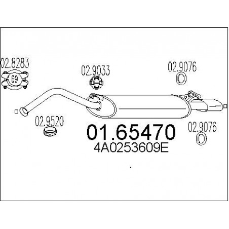 Silencieux arrière MTS