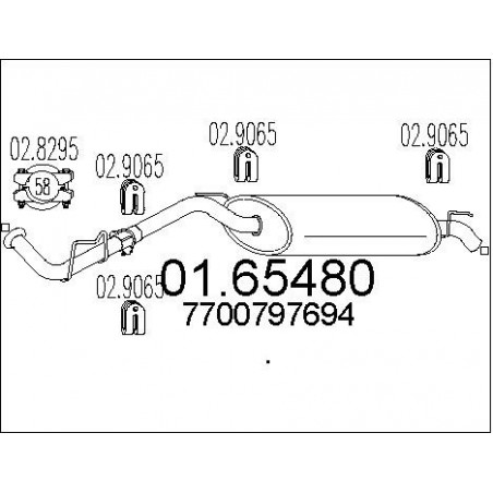 Silencieux arrière MTS