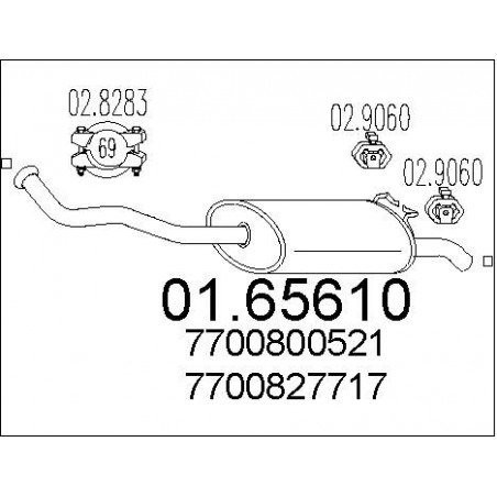 Silencieux arrière MTS