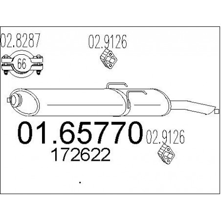 Silencieux arrière MTS