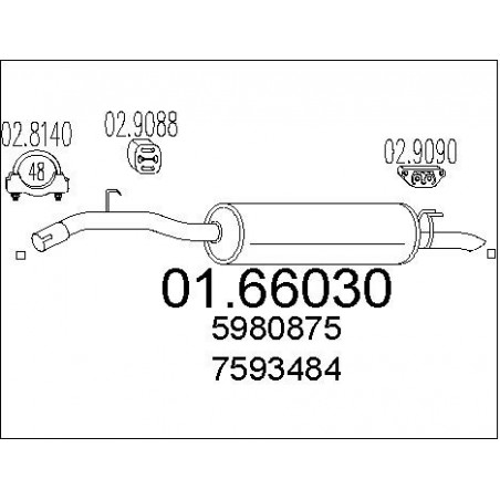 Silencieux arrière MTS