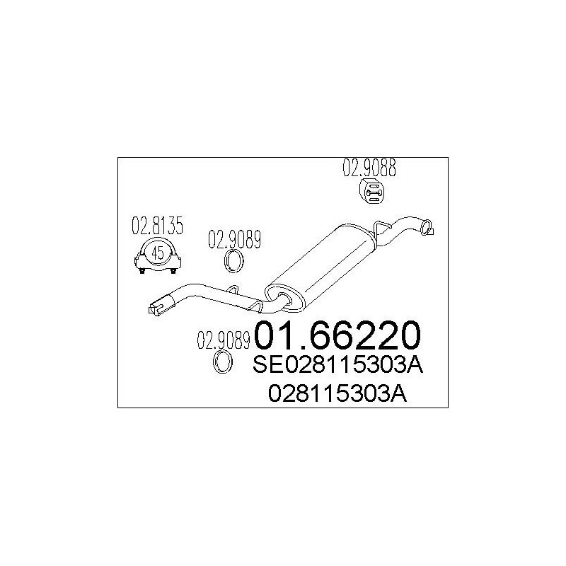 Silencieux arrière MTS