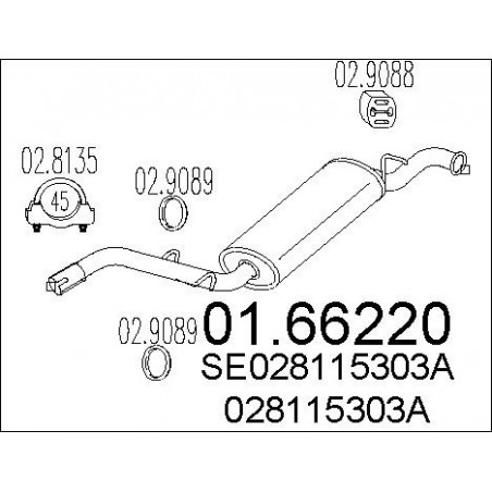 Silencieux arrière MTS