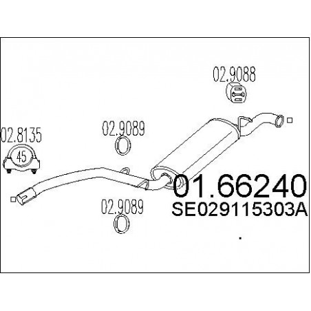 Silencieux arrière MTS