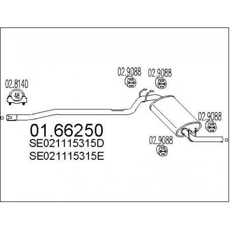 Silencieux arrière MTS