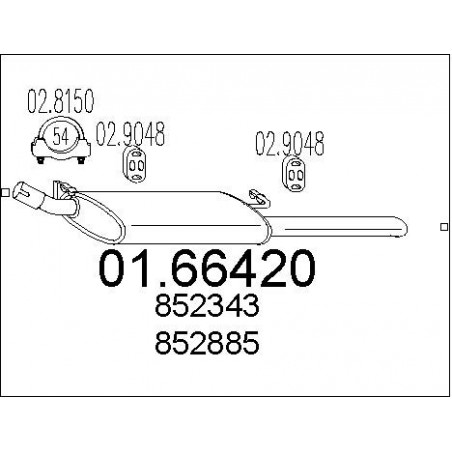 Silencieux arrière MTS
