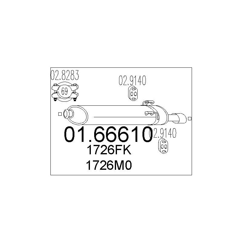 Silencieux arrière MTS