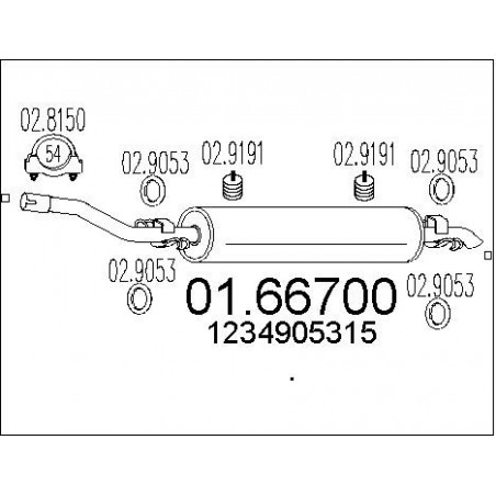 Silencieux arrière MTS