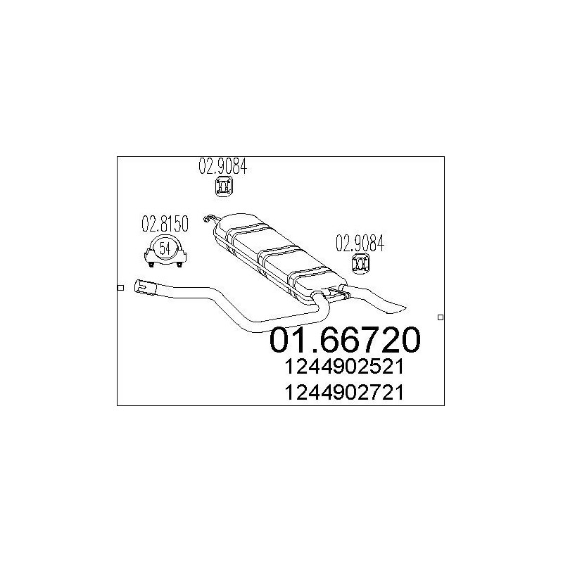 Silencieux arrière MTS