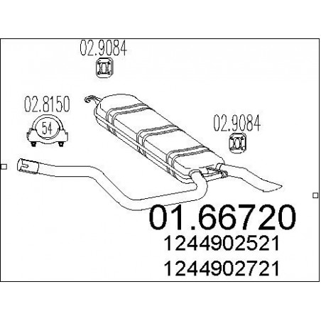 Silencieux arrière MTS