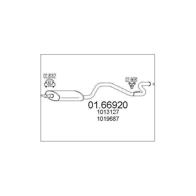 Silencieux arrière MTS