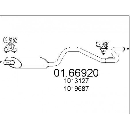 Silencieux arrière MTS