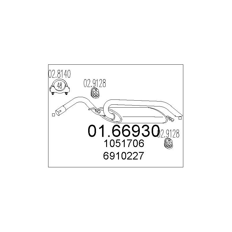 Silencieux arrière MTS