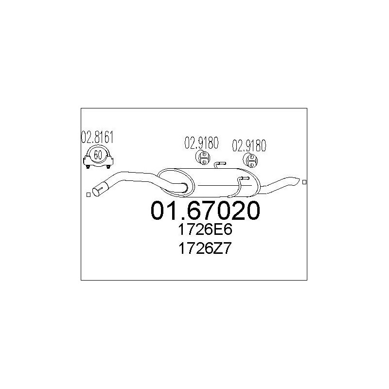 Silencieux arrière MTS