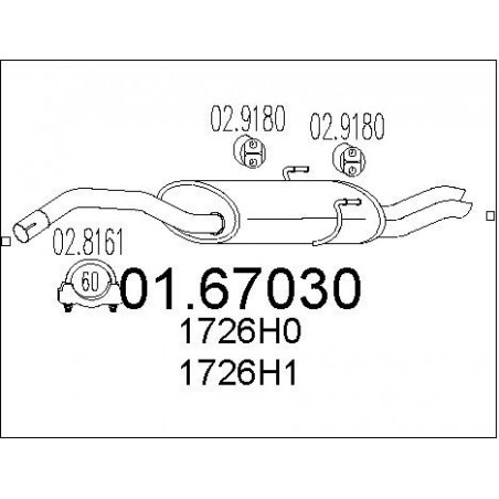 Silencieux arrière MTS