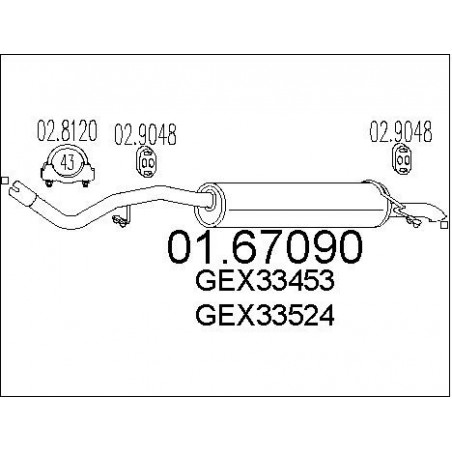 Silencieux arrière MTS