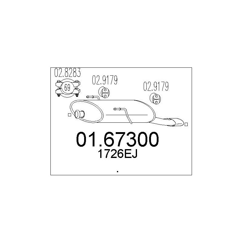 Silencieux arrière MTS