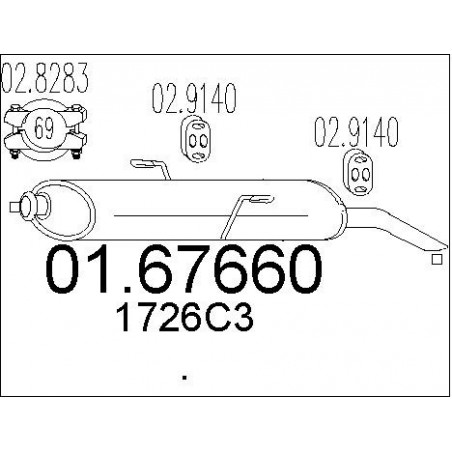 Silencieux arrière MTS