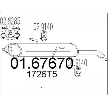 Silencieux arrière MTS