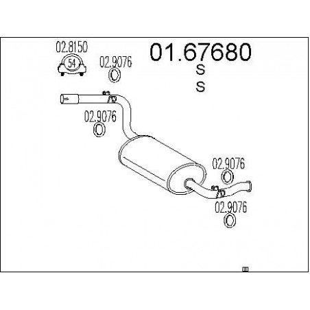 Silencieux arrière MTS