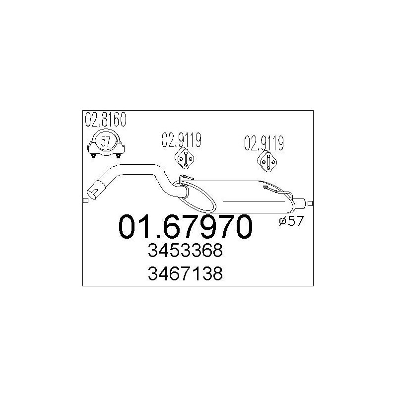 Silencieux arrière MTS