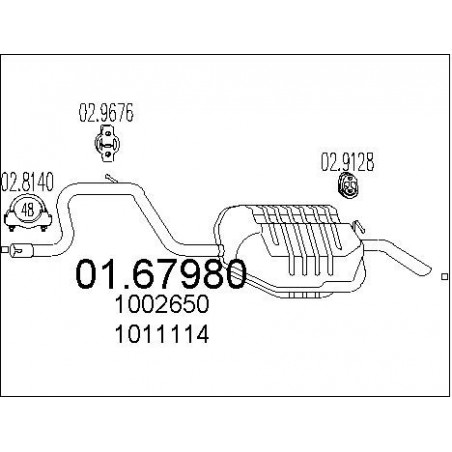 Silencieux arrière MTS