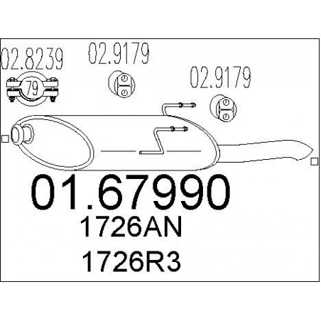 Silencieux arrière MTS