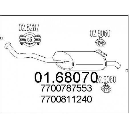 Silencieux arrière MTS