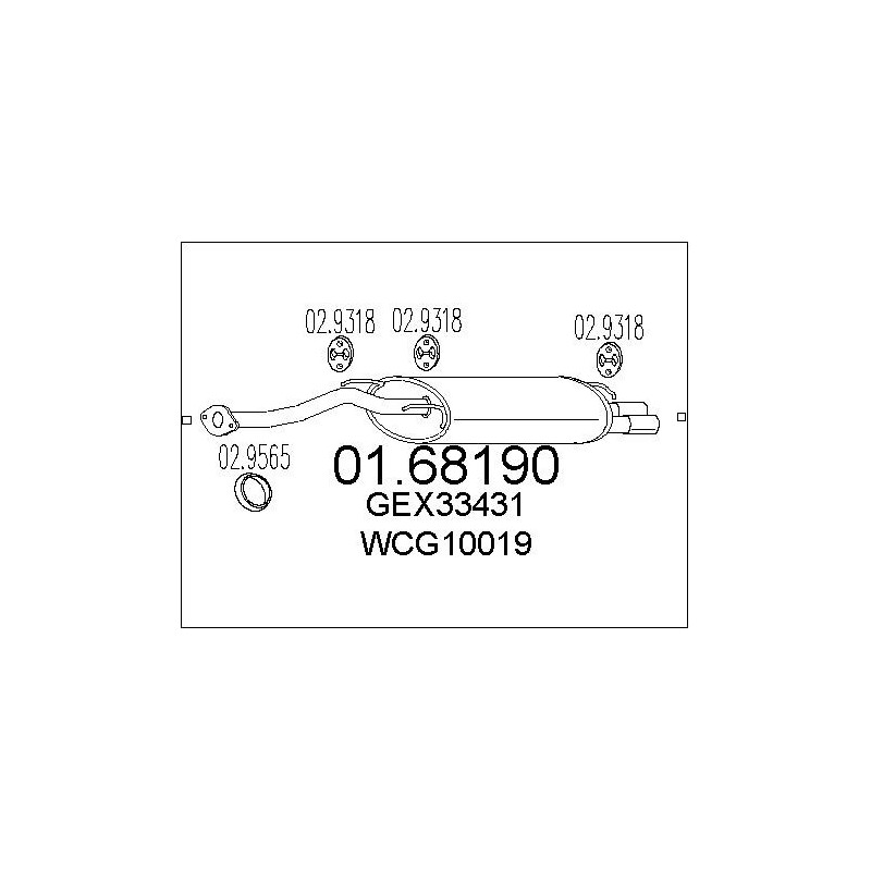 Silencieux arrière MTS
