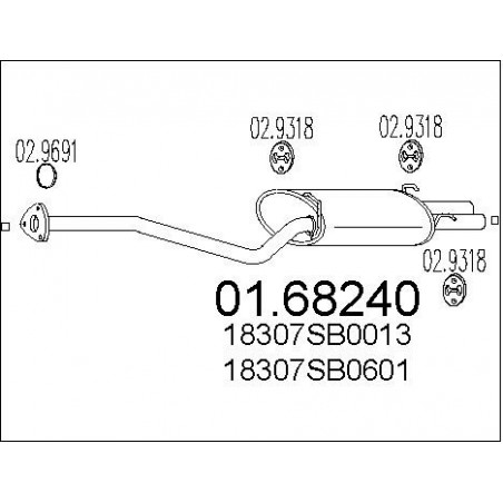 Silencieux arrière MTS