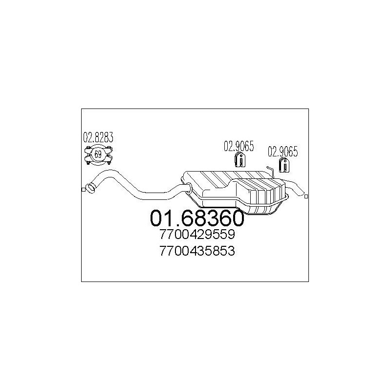 Silencieux arrière MTS