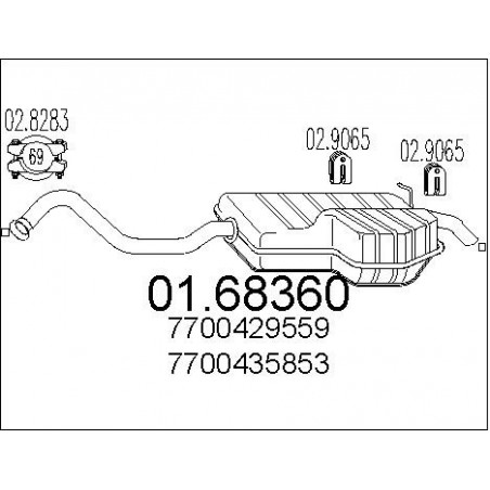 Silencieux arrière MTS