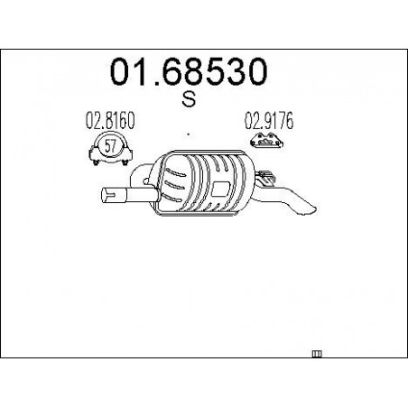 Silencieux arrière MTS