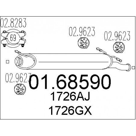 Silencieux arrière MTS
