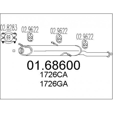 Silencieux arrière MTS