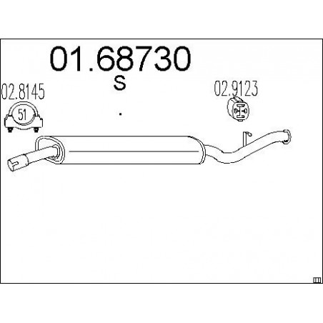 Silencieux arrière MTS