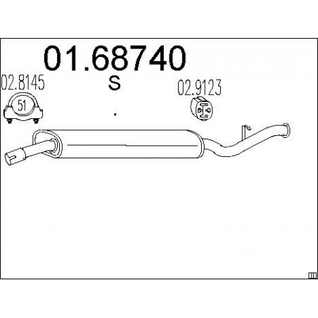 Silencieux arrière MTS