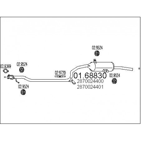 Silencieux arrière MTS