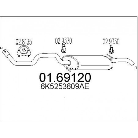 Silencieux arrière MTS