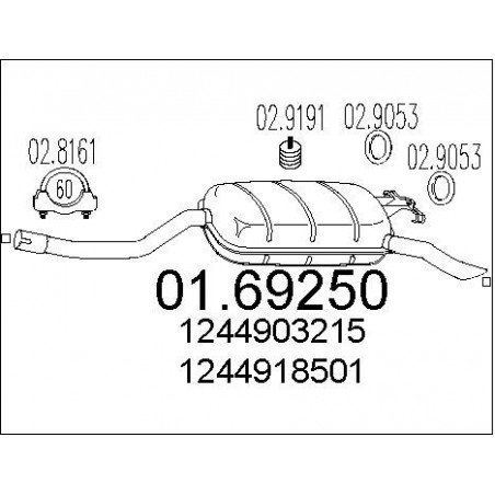 Silencieux arrière MTS
