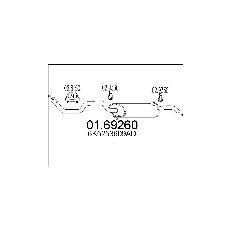 Silencieux arrière MTS