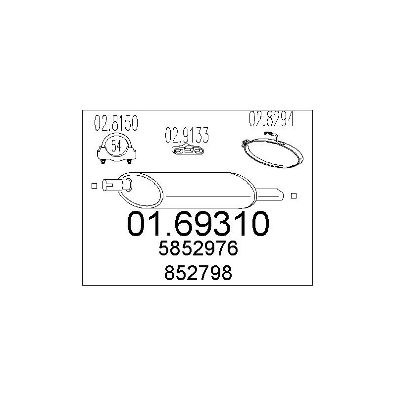 Silencieux arrière MTS